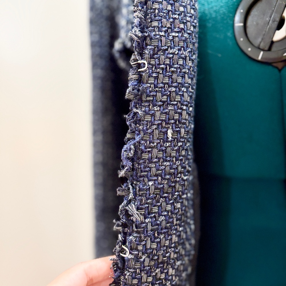 Ann Taylor Navy Tweed Blazer - Picture 6 of 10